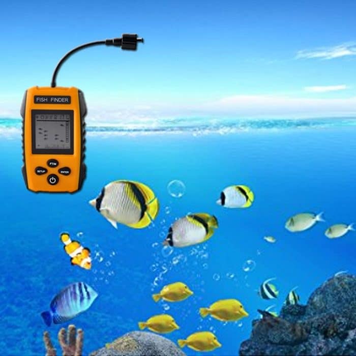 Tragbarer kabelgebundener Fischfinder mit Sonarsensor-Wandler und LCD-Display – Bild 6