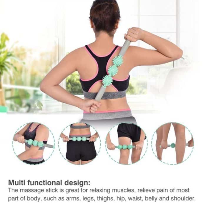 Yoga Health Care Triple Hedgehog Balls Nacken Bein Hand Muskel Massagestab – Bild 5