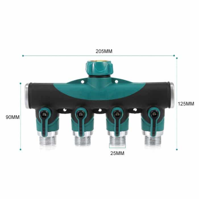 4 in 1 Multifunktions-Garten-Wasser-Sprinkler-Rasen-Bewässerungsventil Wasserteiler-Controller Wasserleitung Shunt, EU-Stecker – Bild 2
