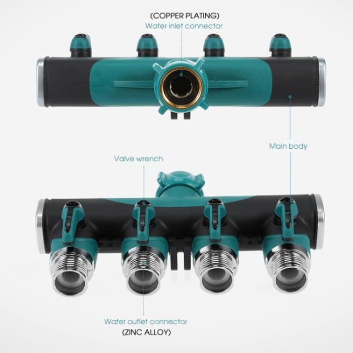 4 in 1 Multifunktions-Garten-Wasser-Sprinkler-Rasen-Bewässerungsventil Wasserteiler-Controller Wasserleitung Shunt, EU-Stecker – Bild 3