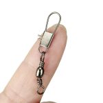 20 Stück 8# 3,5 cm Angelanschlüsse, Tonnenwirbel mit Sicherheits-Sprengring – Bild 6