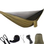 Tragbare Outdoor-Fallschirmhängematte mit Moskitonetzen, Army Green, Black, Dark Blue + Baby Blue, Pink Blue, Green – Bild 3