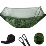 Tragbare Outdoor-Camping-Vollautomatische Fallschirm-Hängematte aus Nylon mit Moskitonetzen, Größe: 290 x 140 cm, 290x140cm Camouflage, 290x140cm Army Green, 290x140cm Black, 290x140cm Dark Blue, 290x140cm Dark Green – Bild 3