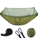 Tragbare Outdoor-Camping-Vollautomatische Fallschirm-Hängematte aus Nylon mit Moskitonetzen, Größe: 250 x 120 cm, 250x120cm Orange, 250x120cm Blue, 250x120cm Green, 250x120cm Pink Blue, 250x120cm Dark Green, 250x120cm Dark Blue, 250x120cm Black... – Bild 3
