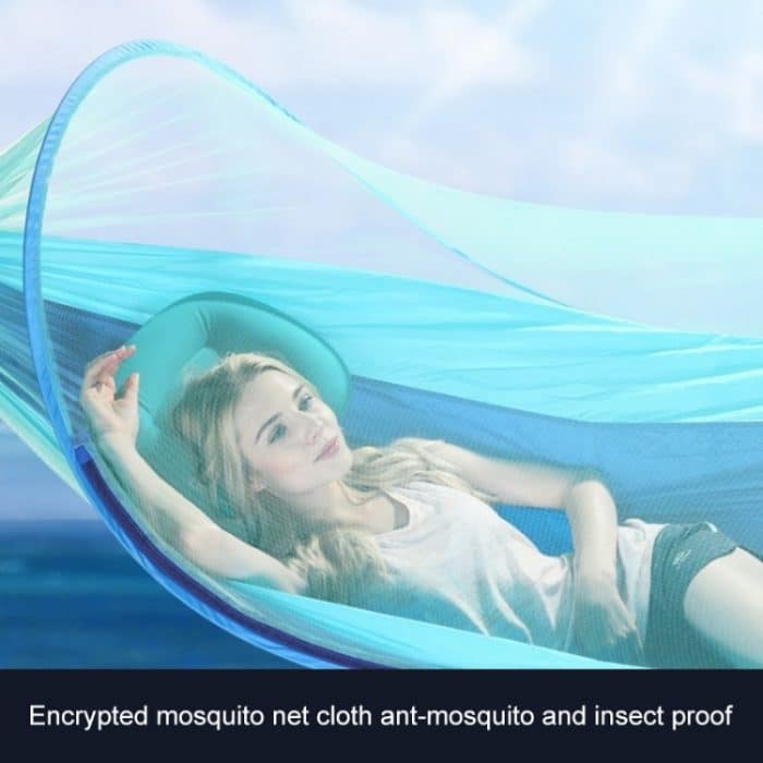 Tragbare Outdoor-Camping-Vollautomatische Fallschirm-Hängematte aus Nylon mit Moskitonetzen, Größe: 250 x 120 cm, 250x120cm Orange, 250x120cm Blue, 250x120cm Green, 250x120cm Pink Blue, 250x120cm Dark Green, 250x120cm Dark Blue, 250x120cm Black... – Bild 9