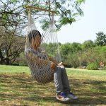 Aotu AT6732 Outdoor Baumwollseil Net Swing Frame Hängesessel Hängematte, Größe: 130x90cm – Bild 7