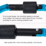 2 PCS D-Form Multifunktions-Bergsteiger-Schnallenschloss aus Aluminiumlegierung für den Außenbereich, zufällige Farblieferung – Bild 3