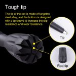 KODENOR Outdoor-Bergsteigen, tragbar, faltbar, Karbonfaser, gerader Griff, Wanderstöcke, Länge: 63–135 cm, Length : 63-135CM (Black+green), Length : 63-135CM (Black Blue), Length : 63-135CM (Black Yellow) – Bild 8