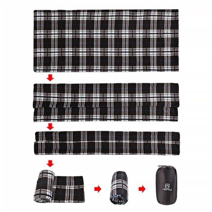 Aotu AT6109 Outdoor Camping Fleece Schlafsack für Erwachsene, zufällige Farblieferung, Größe: 180x75cm – Bild 7