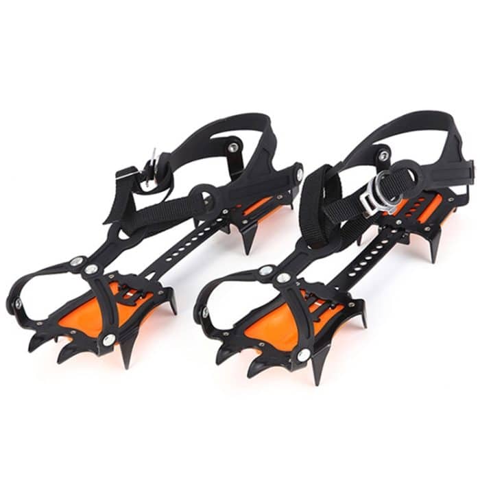 Aotu AT8701 Ein Paar 10 Zähne Anti-Rutsch-Eisgreifer-Schneekletterschuhüberzüge, 10 Teeth Orange, 10 Teeth Yellow – Bild 2