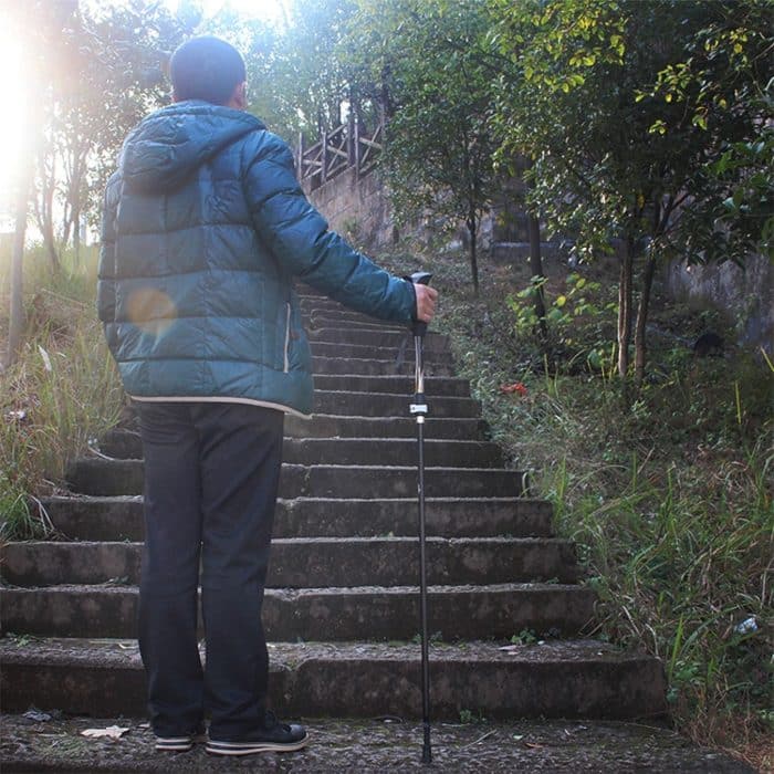 Aotu AT7558 125cm Aluminiumlegierung Outdoor Camping Klappbare Corky Trekkingstöcke EVA Griff Alpenstock – Bild 9