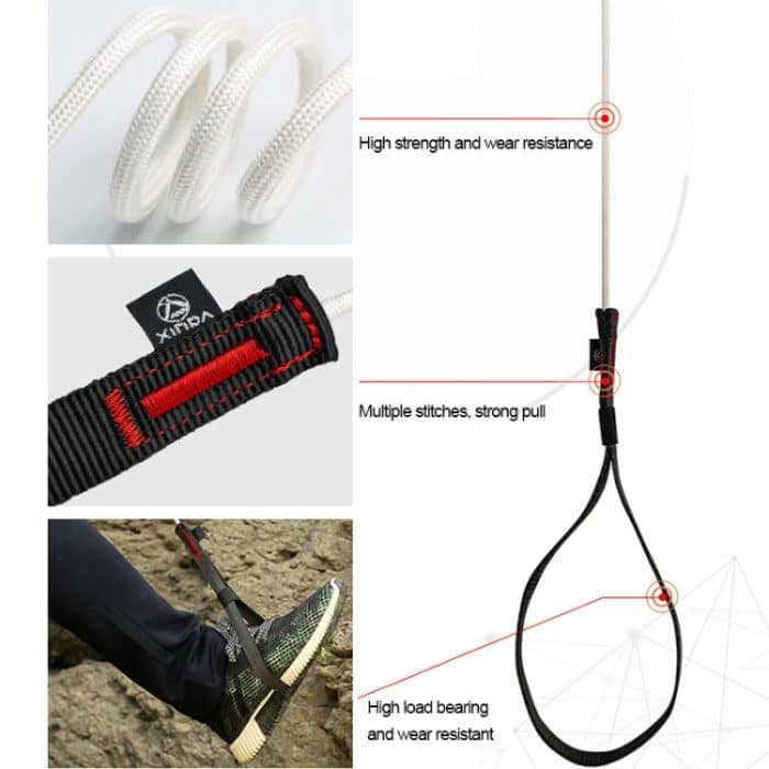 XINDA Nylon verstellbarer Klettersteigpedalriemen, Länge: 1,3 m – Bild 5
