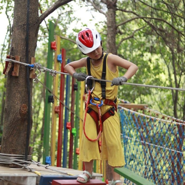 XINDA XDA9516 Outdoor Kletter Polyester Hochfester Draht Verstellbarer Downhill Ganzkörper Sicherheitsgurt Kinder Größe: S. – Bild 9