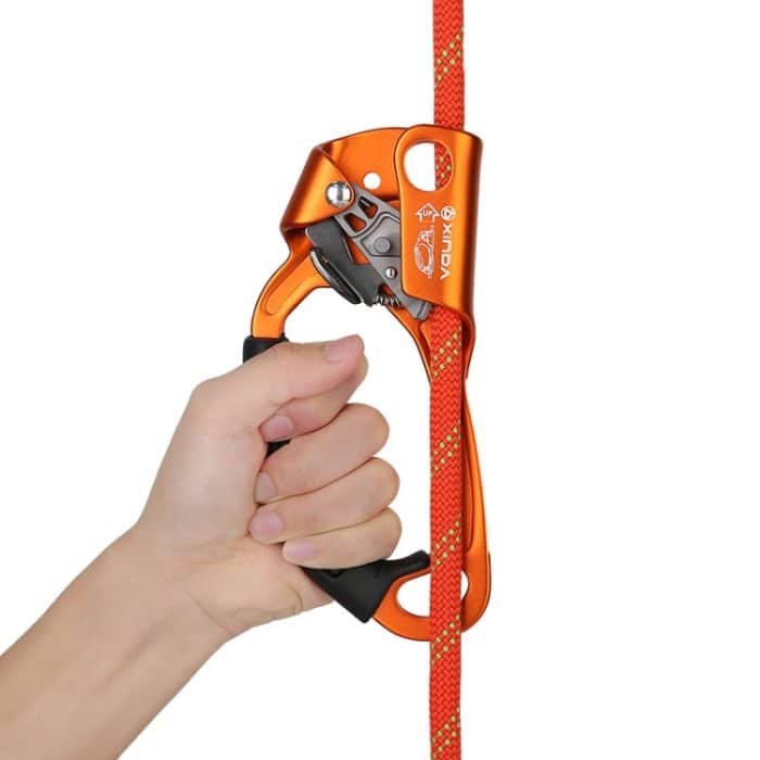 XINDA TP-8606 Hand-Seilgreifer für Outdoor-Klettern, Luftarbeit, Absturzsicherung für Seile mit 8–12 mm Durchmesser, Left – Bild 7