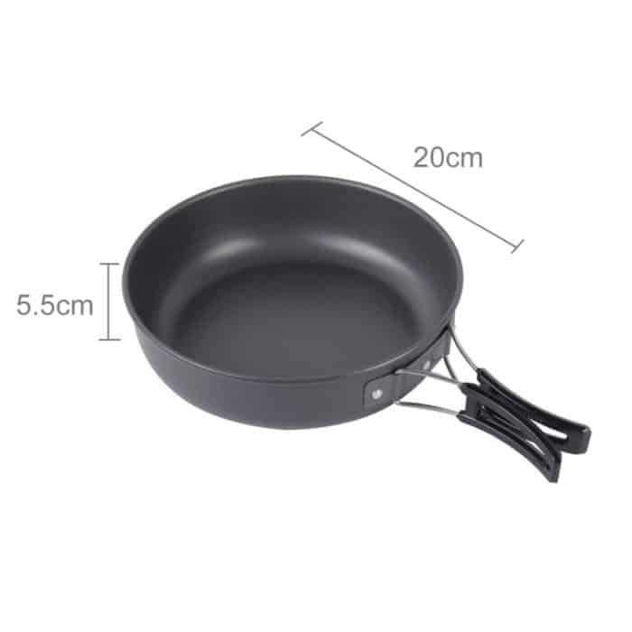 DS-500 Outdoor Camping Ultraleichtes 15-teiliges stapelbares Kochgeschirr für 4-5 Personen, Größe: Groß – Bild 5