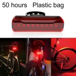 A02 Fahrradrücklicht Fahrradfahren Motorrad Elektroauto LED Mountainbike USB Aufladen Sicherheitswarnleuchte (50 Stunden, Plastiktüte)