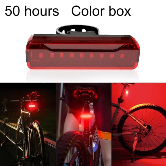 OG15281.jpg A02 Fahrradrücklicht Fahrrad-Reiten Motorrad Elektro-Auto-LED Mountain Bike USB-Lade Sicherheits-Warnlicht – Bild 1
