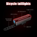 A02 Fahrradrücklicht Fahrradfahren Motorrad Elektroauto LED Mountainbike USB Lade Sicherheitswarnleuchte (6 Stunden, Plastiktüte) – Bild 11