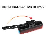 A02 Fahrradrücklicht Fahrradfahren Motorrad Elektroauto LED Mountainbike USB Lade Sicherheitswarnleuchte (6 Stunden, Plastiktüte) – Bild 7