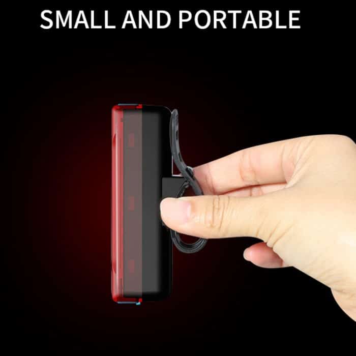 A02 Fahrradrücklicht Fahrradfahren Motorrad Elektroauto LED Mountainbike USB Aufladen Sicherheitswarnleuchte (50 Stunden, Plastiktüte) – Bild 12