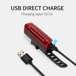 A02 Fahrradrücklicht Fahrradfahren Motorrad Elektroauto LED Mountainbike USB Aufladen Sicherheitswarnleuchte (50 Stunden, Plastiktüte) – Bild 6