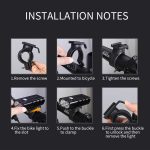 BX2 USB Charging Fahrradleuchte Frontlenker LED-Leuchte (3 Stunden, T6 + Gem Lampe) – Bild 15