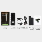 BX2 USB Charging Fahrradleuchte Frontlenker LED-Leuchte (3 Stunden, T6 + Gem Lampe) – Bild 4