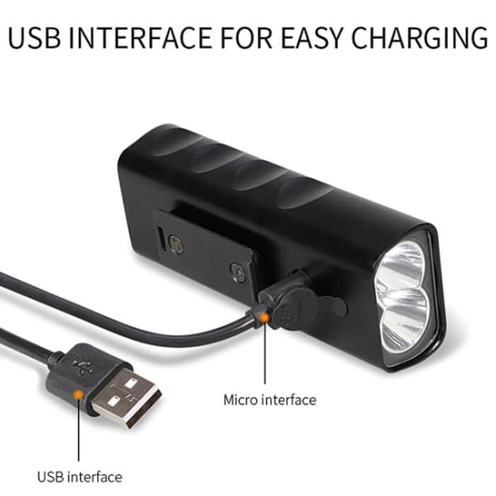 BX2 USB Charging Fahrradleuchte Frontlenker LED-Leuchte (3 Stunden, T6 + Gem Lampe) – Bild 6