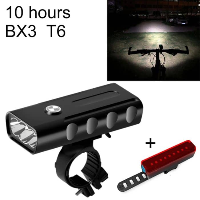 OG15543.jpg BX3 USB Ladegerät Fahrradleuchte Frontlenker LED-Leuchte (10 Stunden, T6 + A02 Lampe) – Bild 1