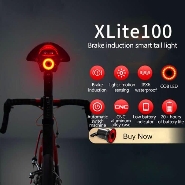 XLITE100- ETA100 IPX-6 Abnehmbares, wiederaufladbares, intelligentes Sensor-Bremsrücklicht – Bild 9
