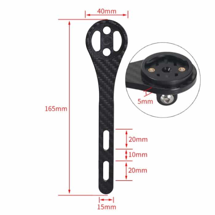 TOSEEK Vollcarbon-Rennrad-Codetabellenhalter für Garmin-Serie (glänzend), For Bryton Series(Gloss), For CATEYE Series(Gloss), For Garmin Series(Gloss) – Bild 3