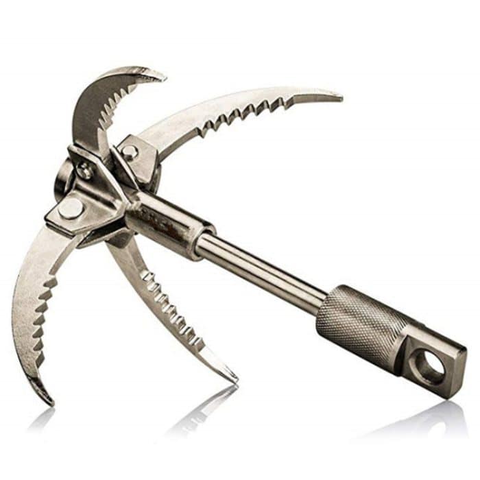 KS042 Outdoor Sporting Wilderness Survival Karabiner Grappling Folding Drei Pfoten Haken Ice Rock Mountain Kletterwerkzeug – Bild 2