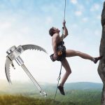 KS042 Outdoor Sporting Wilderness Survival Karabiner Grappling Folding Drei Pfoten Haken Ice Rock Mountain Kletterwerkzeug – Bild 5