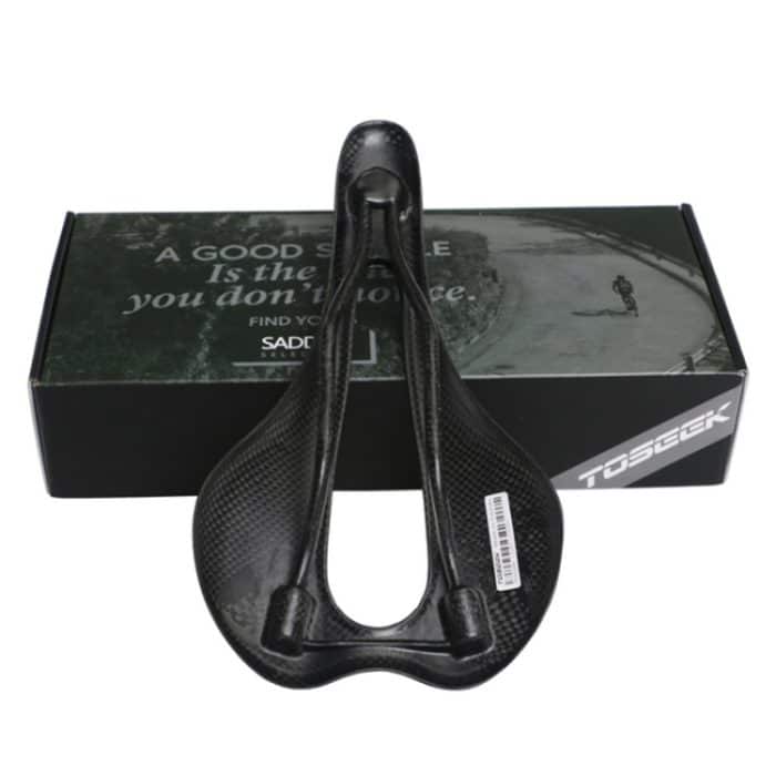 TOSEEK Rennrad Kohlefaser Sitz Fahrrad Hohlsitz Sattel, 3K Textur + Aussterben – Bild 8