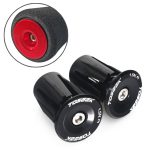 TOSEEK 1 Paar Mountainbike-Lenkergriffkappen Endstopfen Aluminiumlegierung Fahrrad-Lenkerendstopfen, 17.6-21.8mm Black, 17.6-21.8mm Green, 17.6-21.8mm Grey, 17.6-21.8mm Gold, 17.6-21.8mm Blue, 17.6-21.8mm Purple, 17.6-21.8mm Red