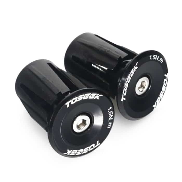 TOSEEK 1 Paar Mountainbike-Lenkergriffkappen Endstopfen Aluminiumlegierung Fahrrad-Lenkerendstopfen, 17.6-21.8mm Black, 17.6-21.8mm Green, 17.6-21.8mm Grey, 17.6-21.8mm Gold, 17.6-21.8mm Blue, 17.6-21.8mm Purple, 17.6-21.8mm Red – Bild 2