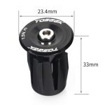 TOSEEK 1 Paar Mountainbike-Lenkergriffkappen Endstopfen Aluminiumlegierung Fahrrad-Lenkerendstopfen, 17.6-21.8mm Black, 17.6-21.8mm Green, 17.6-21.8mm Grey, 17.6-21.8mm Gold, 17.6-21.8mm Blue, 17.6-21.8mm Purple, 17.6-21.8mm Red – Bild 3