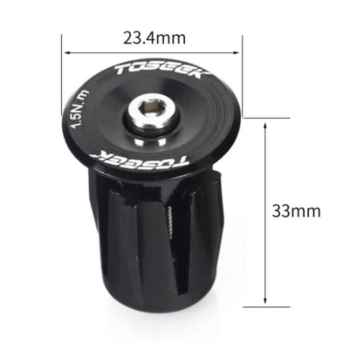TOSEEK 1 Paar Mountainbike-Lenkergriffkappen Endstopfen Aluminiumlegierung Fahrrad-Lenkerendstopfen, 17.6-21.8mm Black, 17.6-21.8mm Green, 17.6-21.8mm Grey, 17.6-21.8mm Gold, 17.6-21.8mm Blue, 17.6-21.8mm Purple, 17.6-21.8mm Red – Bild 3