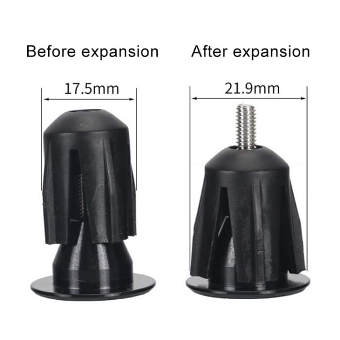 TOSEEK 1 Paar Mountainbike-Lenkergriffkappen Endstopfen Aluminiumlegierung Fahrrad-Lenkerendstopfen, 17.6-21.8mm Black, 17.6-21.8mm Green, 17.6-21.8mm Grey, 17.6-21.8mm Gold, 17.6-21.8mm Blue, 17.6-21.8mm Purple, 17.6-21.8mm Red – Bild 4