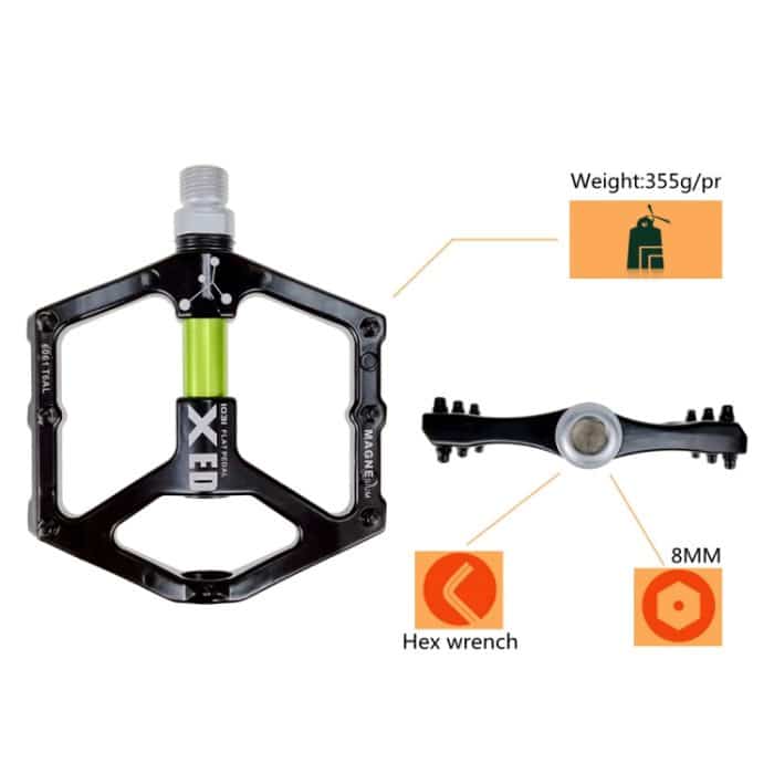 SHANMASHI 1031 Pedal aus Magnesiumlegierung, rutschfestes, bequemes Fahrrad-Klapppedal – Bild 3
