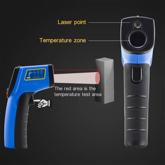 Tragbare GM333 Digital-Laser-Punkt-Infrarot-Thermometer, Temperaturbereich: 50400 Celsius Grad – Bild 7