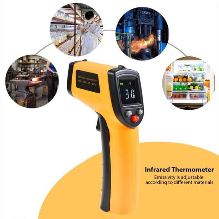 Tragbares digitales Laserpunkt-Infrarot-Thermometer GM533, Temperaturbereich: -50-530 Grad Celsius – Bild 8