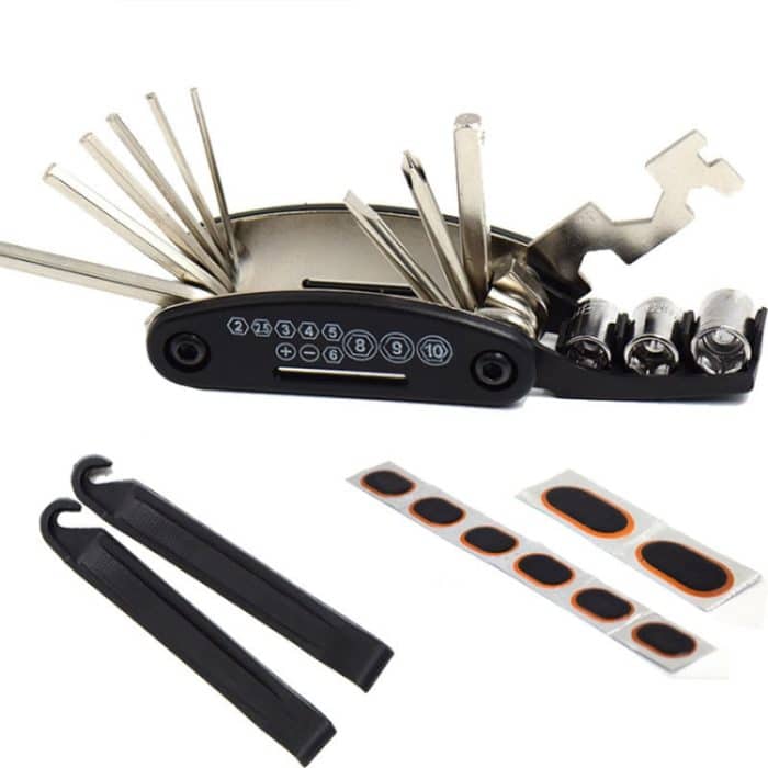 Fahrradreparaturwerkzeuge Fahrradreifensatz Fahrradpumpen-Pannenreparatur-Werkzeugtasche – Bild 3