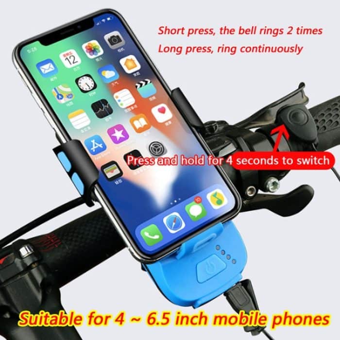 Multifunktions-4-in-1-Telefonhalter, Fahrradklingel, Powerbank, Fahrradlampe, Taschenlampe, 4 in 1 Phone Holder – Bild 8