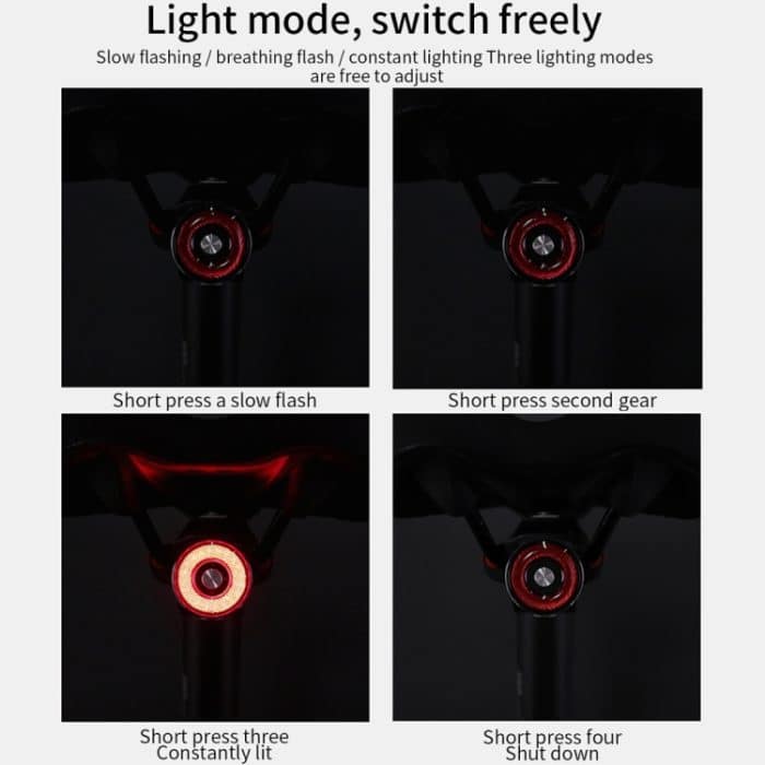 Antusi Q5 Fahrradrücklicht Rücklicht mit automatischer Bremsinduktion – Bild 11