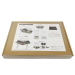 Outdoor Camp Tragbarer, zusammenklappbarer Holzkohlegrill aus Edelstahl + Grundplatte, Upgrade B – Bild 4