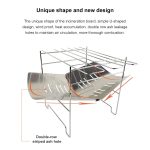 Outdoor Camp Tragbarer, zusammenklappbarer Holzkohlegrill aus Edelstahl + Grundplatte, Upgrade B – Bild 6
