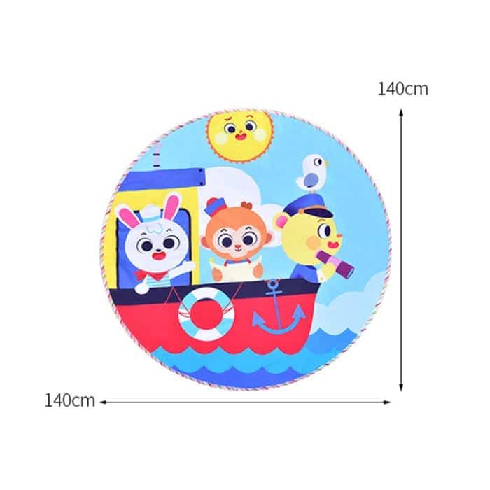 Kinder Cartoon Bodenmatte Indoor Spielzeug Zelt Cotton Pad Crawling Mat, Durchmesser: 140cm, Random Styles Lieferung – Bild 2