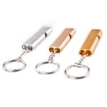 10 PCS MNL-006 Aluminiumlegierung Doppelrohr Hochfrequenzpfeife Kinder Outdoor Survival Pfeife mit Schlüsselring, 10 PCS Black, 10 PCS Gold, 10 PCS Rose Gold, 10 PCS Silver – Bild 2