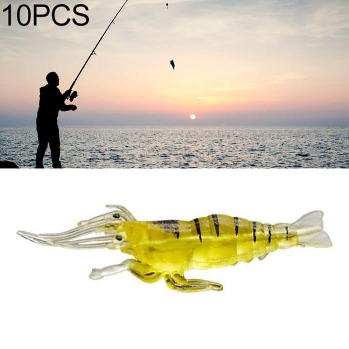 OG2122A.jpg 10 Stück 4 cm Angeln Soft Bait Lures Popper Poper Baits, Artificial Shrimp, Luminous Shrimp, Pink Shrimp, Green Shrimp, Transparent Shrimp – Bild 1